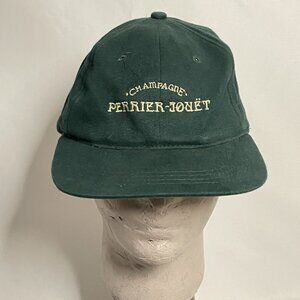 Perrier Jouet Champagne Hat Green Adjustable Promotional Winery Cap Green Logo